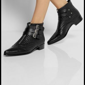 Tabitha Simmons Black Quilted Booties